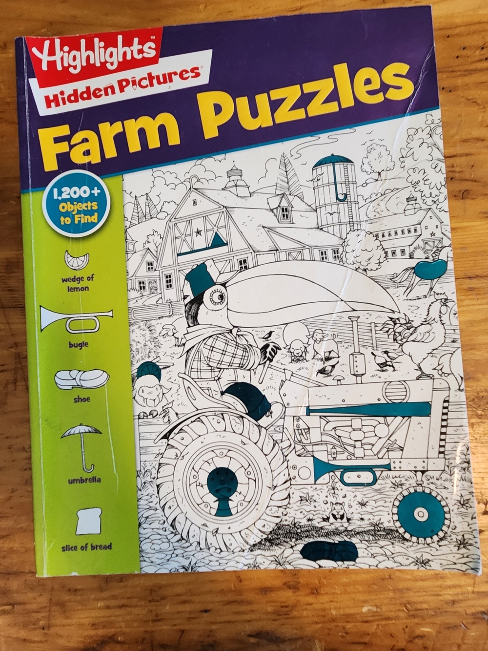 Highlights Hidden Pictures Farm Puzzles - Kids Seek & Find (Blue/Green)